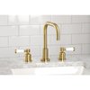 Kingston Brass FSC8933DPL Paris Widespread Bathroom Faucet W/Brass Pop-Up, Brass FSC8933DPL
